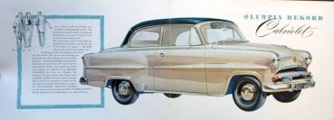 Opel Olympia Rekord Cabriolet Modelprogram 1953 Carbrochure (7479)